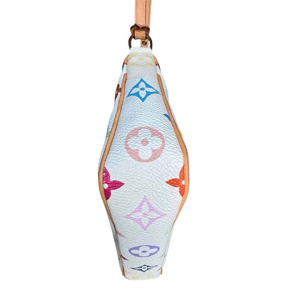 💞VINTAGE LOUIS VUITTON x MURAKAMI 1st-Gen White Multicolor Monogram Pochette🌈 - Picture 8 of 15